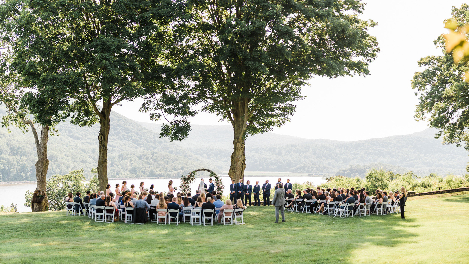 Wedding with river view
